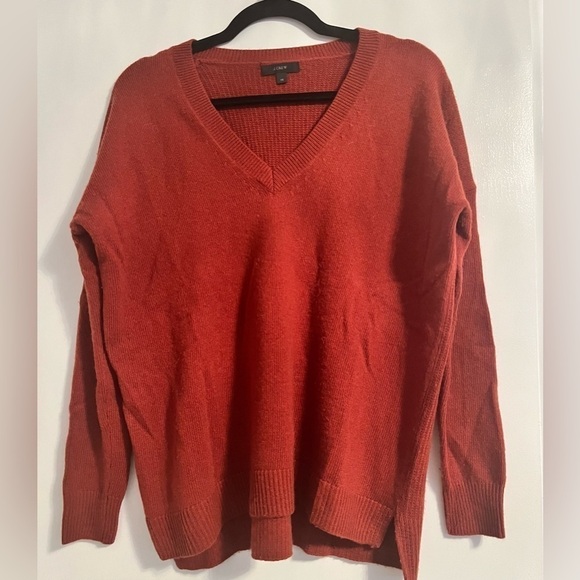 Nwot J Crew Brown Wool Blend V Neck Sweater Size Extra Small. - Picture 6 of 8